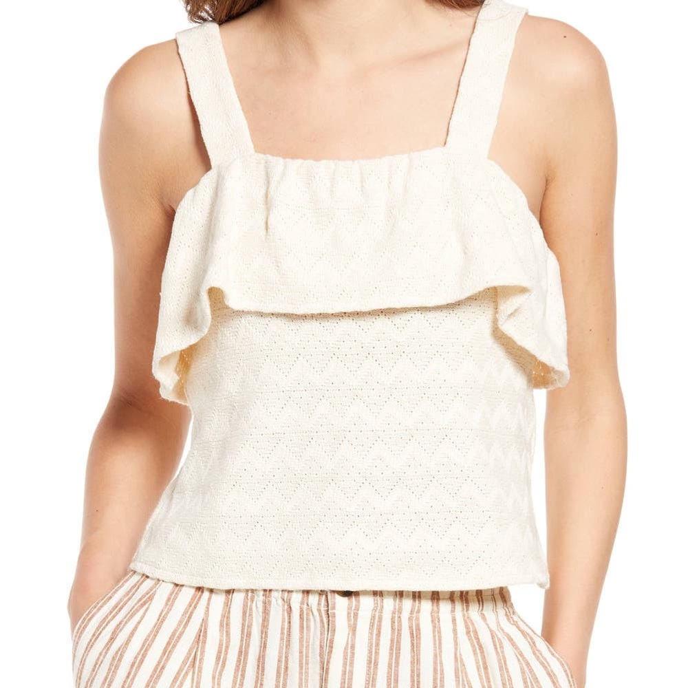 Madewell Crochet Ruffle Tank